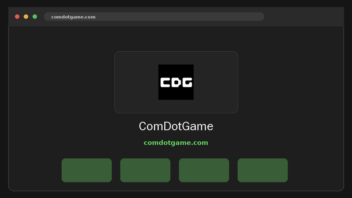 ComDotGame 웹사이트 미리보기