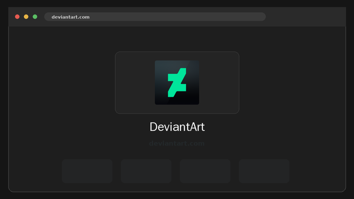 DeviantArt 웹사이트 미리보기