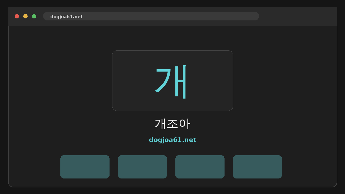개조아 웹사이트 미리보기